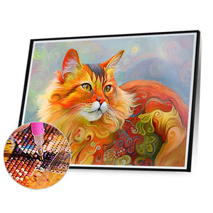 Artistic Persian Cat 50*40CM(Canvas) Full Square Drill Diamond Painting
