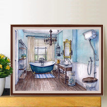 Load image into Gallery viewer, Bathtub 50*40CM(Canvas) Full Round Drill Diamond Painting
