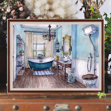 Load image into Gallery viewer, Bathtub 50*40CM(Canvas) Full Round Drill Diamond Painting
