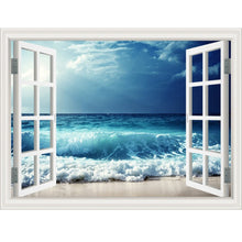 Load image into Gallery viewer, Sea In The Window 50*40CM(Canvas) Full Round Drill Diamond Painting
