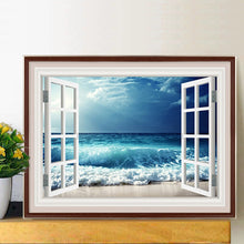Load image into Gallery viewer, Sea In The Window 50*40CM(Canvas) Full Round Drill Diamond Painting
