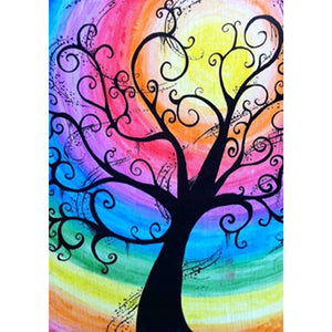 Yishu - Tree - 40*56CM 11CT 3 Stamped Cross Stitch