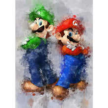 Load image into Gallery viewer, Yishu - Mario - 40*55CM 11CT 3 Stamped Cross Stitch

