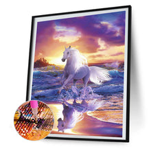 Load image into Gallery viewer, White Horse Riding The Waves 40*50CM(Canvas) Full Round Drill Diamond Painting

