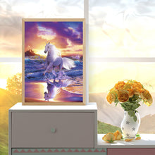 Load image into Gallery viewer, White Horse Riding The Waves 40*50CM(Canvas) Full Round Drill Diamond Painting
