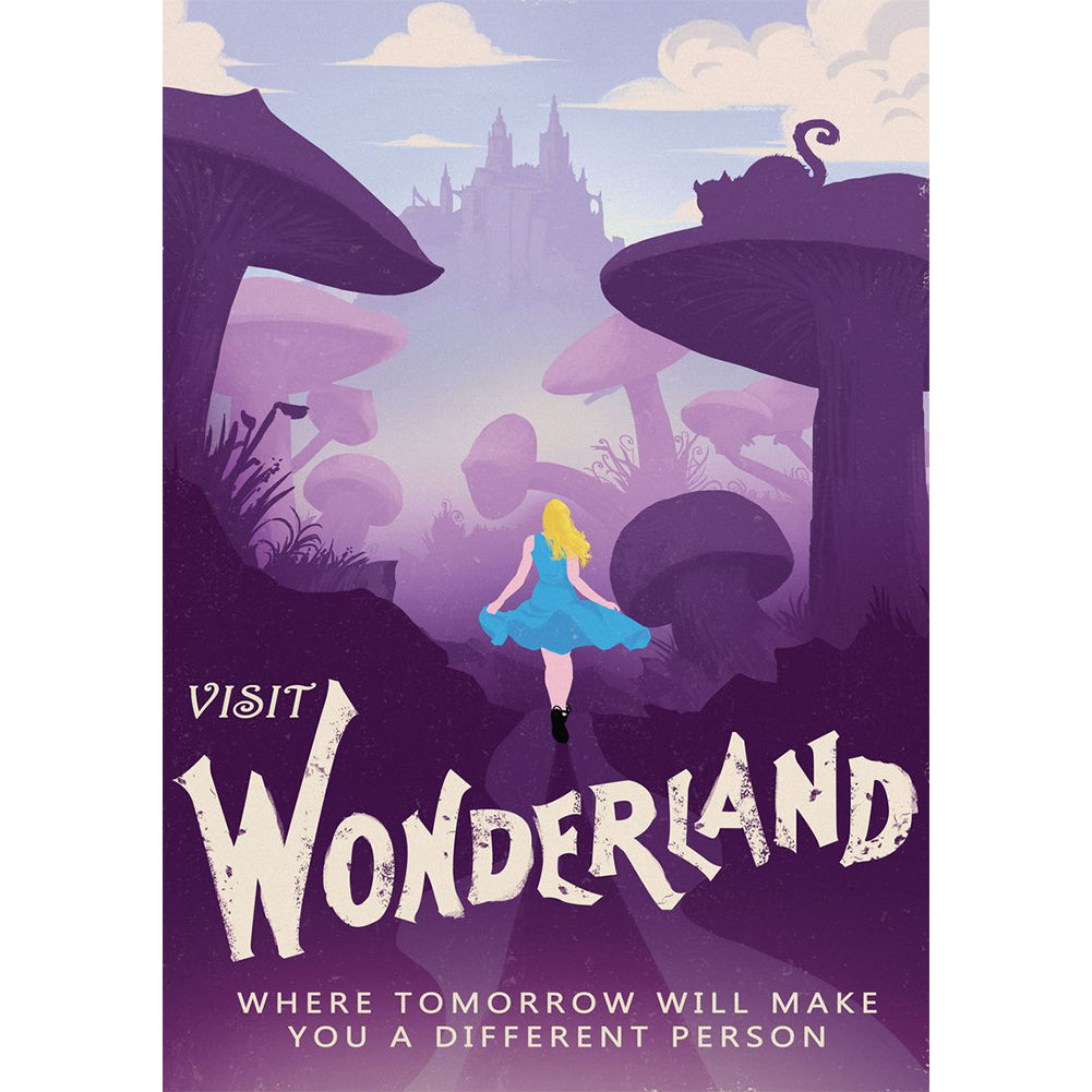 Alice In Wonderland 40*50CM(Canvas) Full Round Drill Diamond Painting