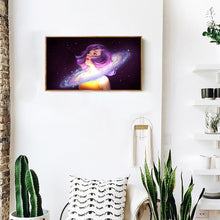 Load image into Gallery viewer, Girl With Stars 70*40CM(Canvas) Full Round Drill Diamond Painting
