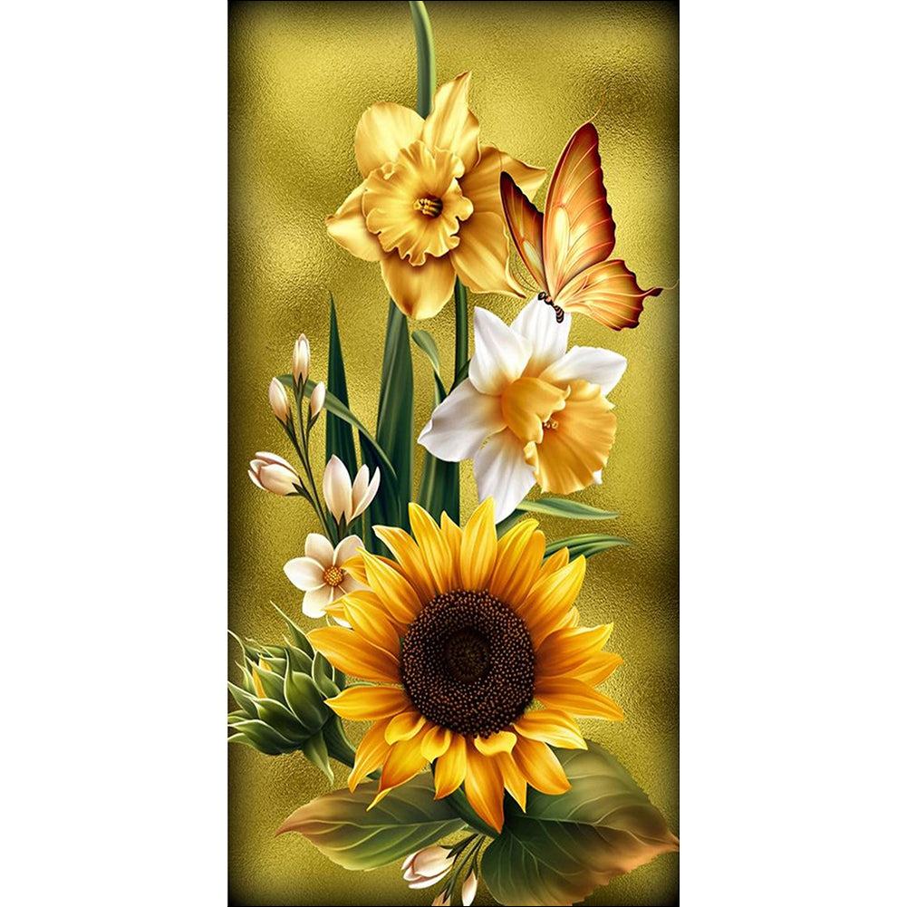 Yishu - Sunflower - 45*90CM 11CT 3 Stamped Cross Stitch