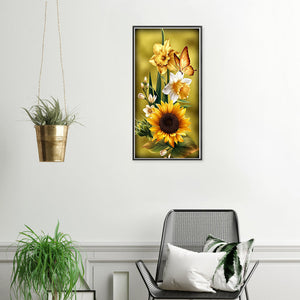 Yishu - Sunflower - 45*90CM 11CT 3 Stamped Cross Stitch
