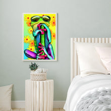 Load image into Gallery viewer, Green Frog With Sunglasses 35*45CM(Canvas) Full Round Drill Diamond Painting
