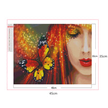 Load image into Gallery viewer, Butterfly Girl 40*30CM(Picture) Full Square Drill Diamond Painting

