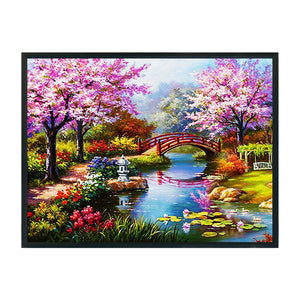 Yishu - Bridge Over The River - 60*45CM 11CT 3 Stamped Cross Stitch