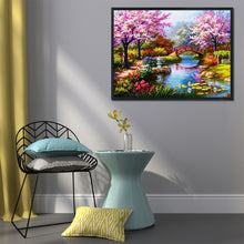 Load image into Gallery viewer, Yishu - Bridge Over The River - 60*45CM 11CT 3 Stamped Cross Stitch

