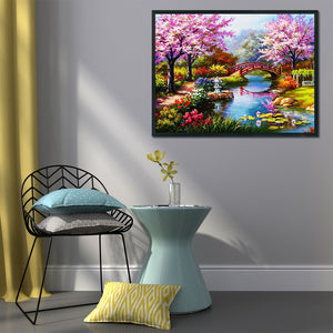 Yishu - Bridge Over The River - 60*45CM 11CT 3 Stamped Cross Stitch