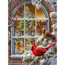 Load image into Gallery viewer, Yishu - Christmas Cardinal - 40*53CM 11CT 3 Stamped Cross Stitch
