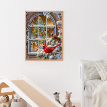Load image into Gallery viewer, Yishu - Christmas Cardinal - 40*53CM 11CT 3 Stamped Cross Stitch
