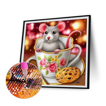 Load image into Gallery viewer, Mouse In A Cup 50*50CM(Canvas) Full Round Drill Diamond Painting
