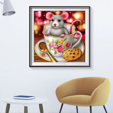 Load image into Gallery viewer, Mouse In A Cup 50*50CM(Canvas) Full Round Drill Diamond Painting
