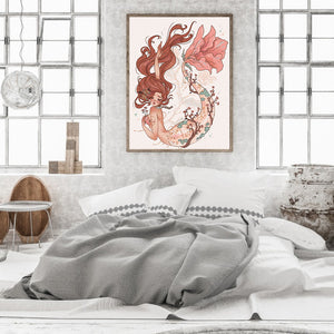 Mermaid 30*40CM(Canvas) Full Round Drill Diamond Painting