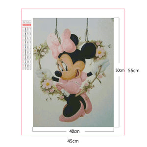 Mickey Mouse And Minnie Mouse 40*50CM(Picture) Full Square Drill Diamond Painting