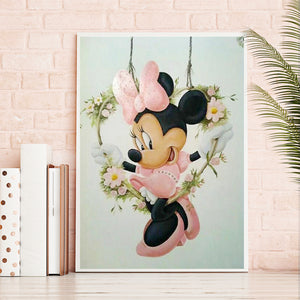 Mickey Mouse And Minnie Mouse 40*50CM(Picture) Full Square Drill Diamond Painting