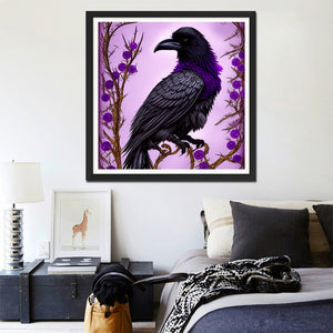 Crow 40*40CM(Canvas) Full Round Drill Diamond Painting