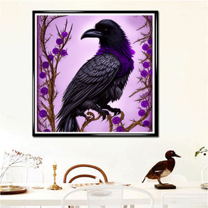 Crow 40*40CM(Canvas) Full Round Drill Diamond Painting
