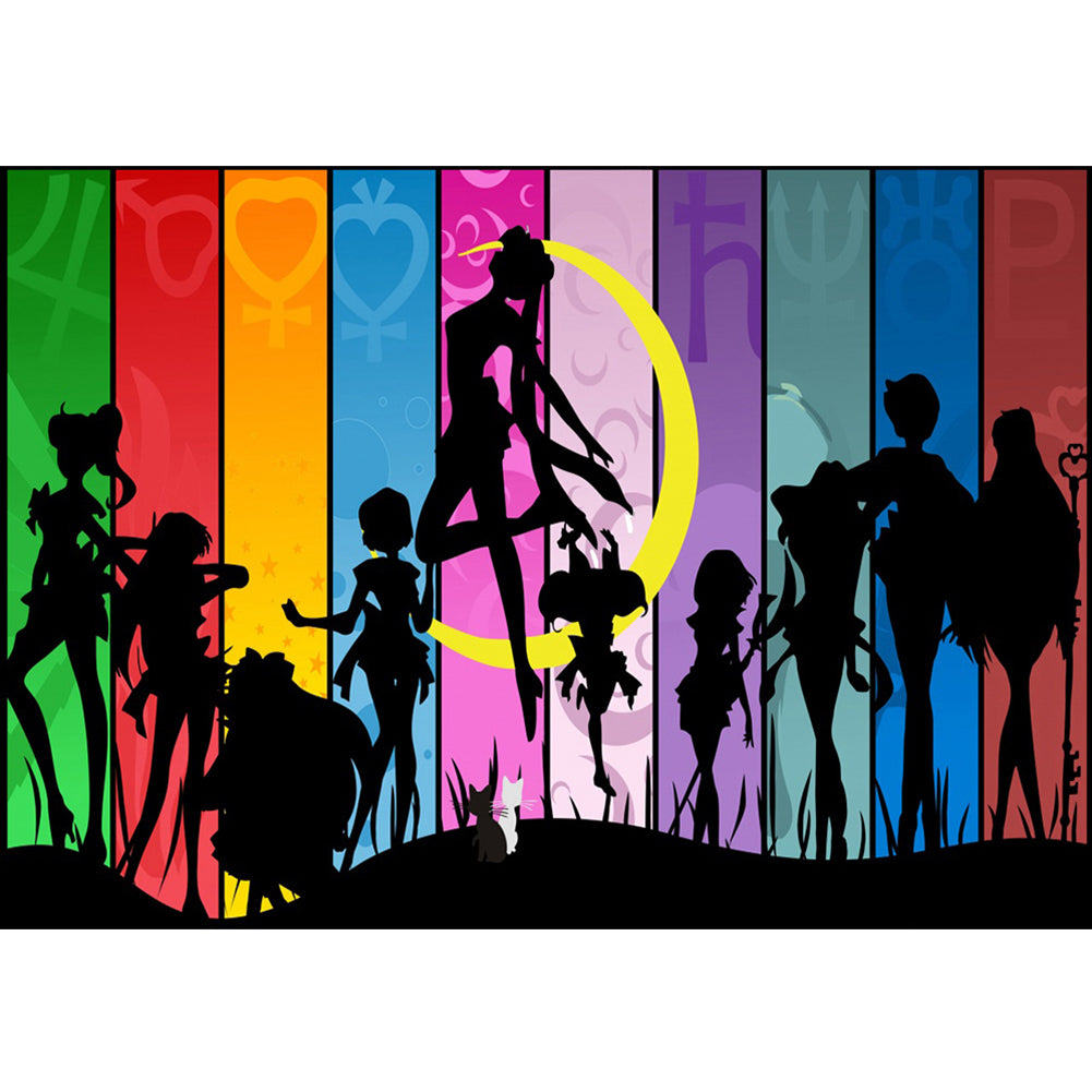 Sailor Moon 60*50CM(Canvas) Full Round Drill Diamond Painting