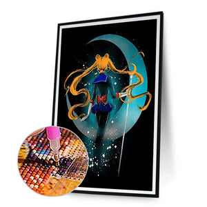 Sailor Moon Silhouette 30*40CM(Canvas) Full Round Drill Diamond Painting