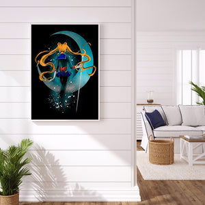Sailor Moon Silhouette 30*40CM(Canvas) Full Round Drill Diamond Painting