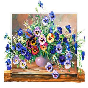 Violet 40*40CM(Canvas) Full Round Drill Diamond Painting