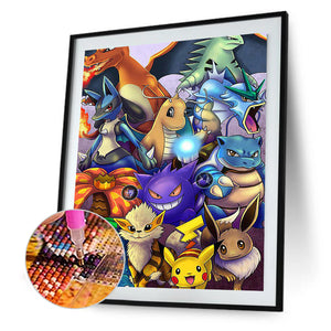 Pokémon 40*50CM(Picture) Full Square Drill Diamond Painting