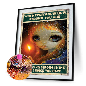 Big-Eyed Doll 50*60CM(Picture) Full Square Drill Diamond Painting