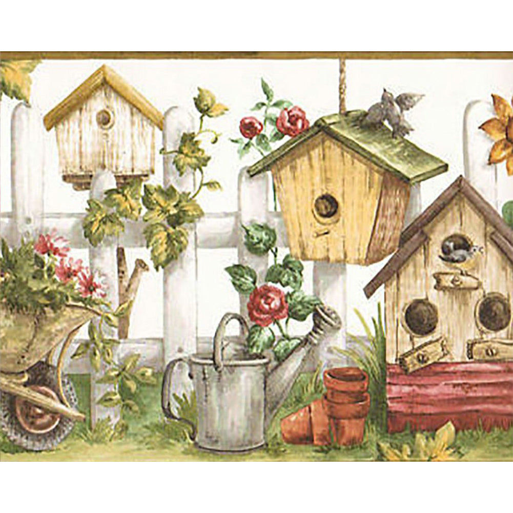 Birdhouse 50*40CM(Canvas) Full Round Drill Diamond Painting
