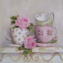 Load image into Gallery viewer, Afternoon Tea Cup 40*40CM(Canvas) Full Round Drill Diamond Painting
