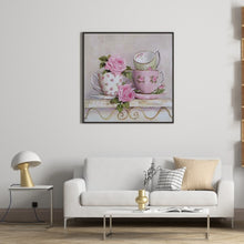 Load image into Gallery viewer, Afternoon Tea Cup 40*40CM(Canvas) Full Round Drill Diamond Painting
