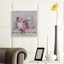 Load image into Gallery viewer, Afternoon Tea Cup 40*40CM(Canvas) Full Round Drill Diamond Painting
