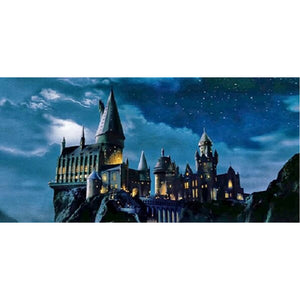 Dark Night Castle 60*30CM(Canvas) Full Square Drill Diamond Painting