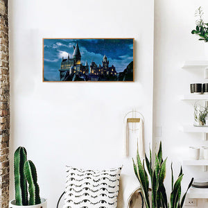 Dark Night Castle 60*30CM(Canvas) Full Square Drill Diamond Painting
