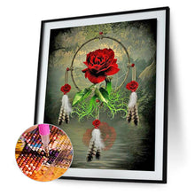 Load image into Gallery viewer, Red Rose Dreamcatcher 40*50CM(Canvas) Full Round Drill Diamond Painting
