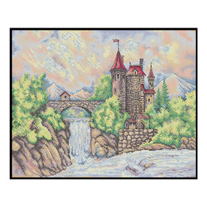 Joy Sunday - Forest Castle - 48*36CM 14CT 2 Stamped Cross Stitch