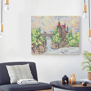Joy Sunday - Forest Castle - 48*36CM 14CT 2 Stamped Cross Stitch