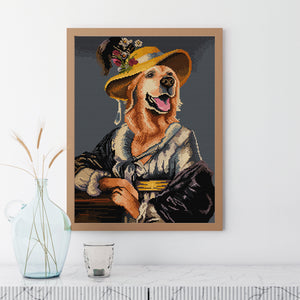 Joy Sunday - Golden Retriever - 37*47CM 14CT 2 Counted Cross Stitch