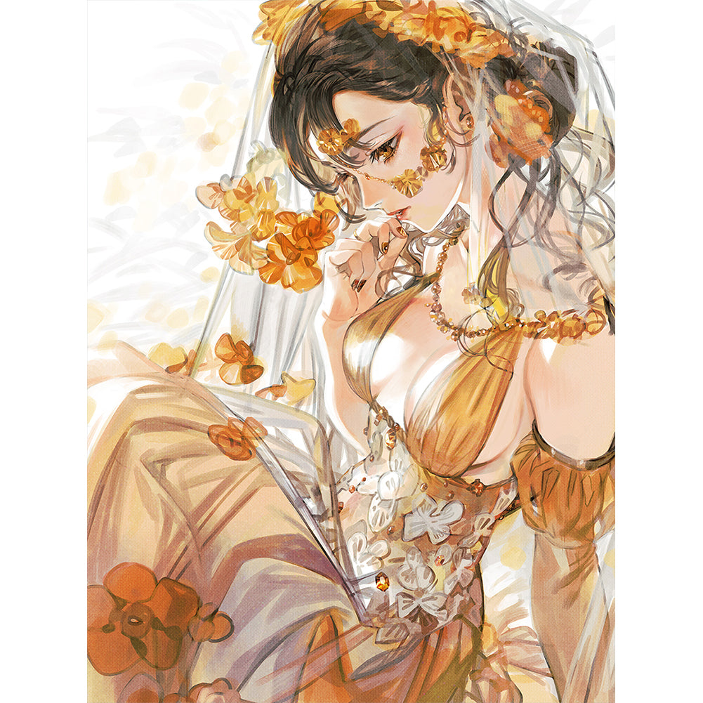 Yishu - Exotic Beauty - 50*70CM 11CT 3 Stamped Cross Stitch