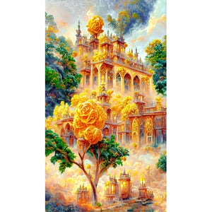 Rose Manor 40*70CM(Canvas) Full Round Drill Diamond Painting