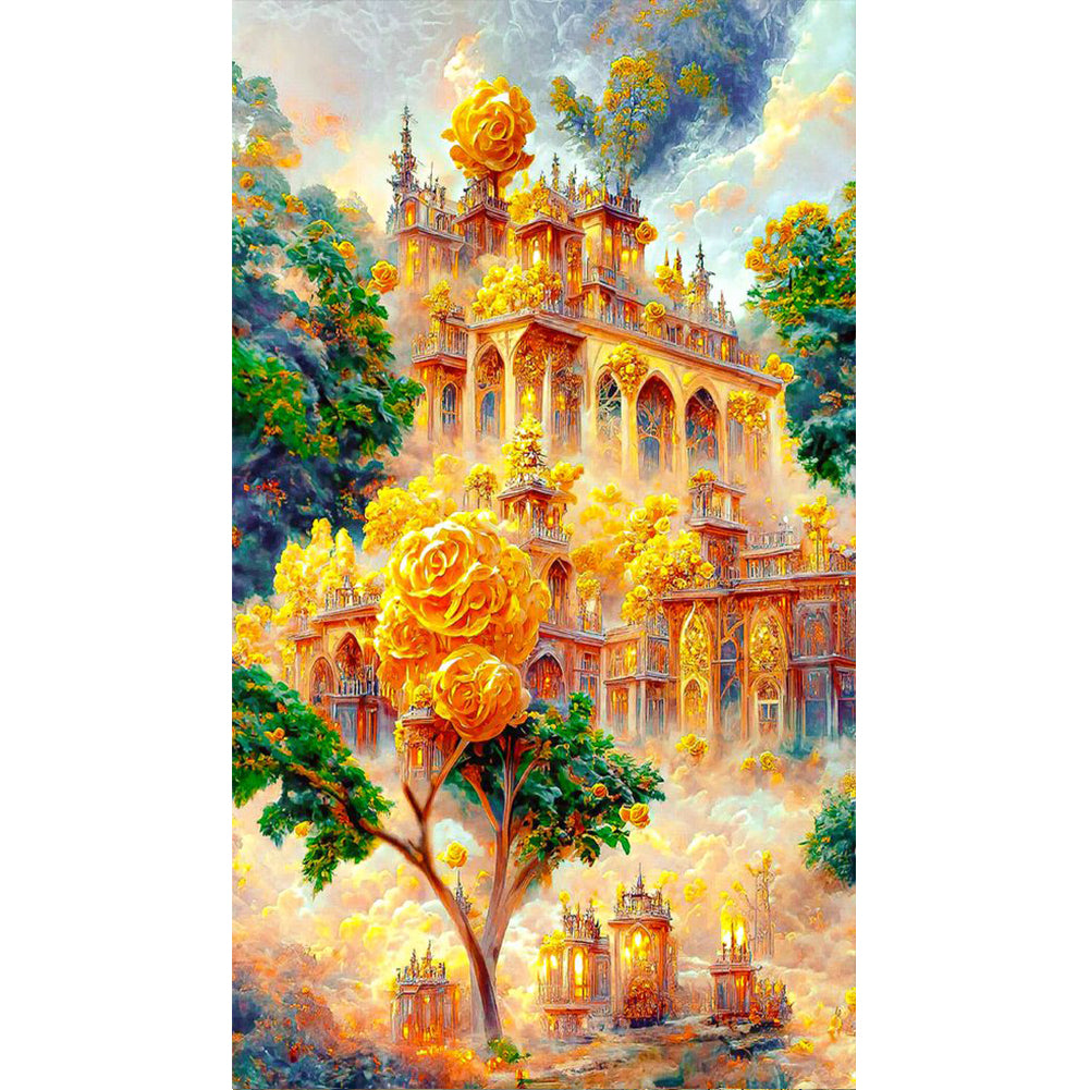 Rose Manor 40*70CM(Canvas) Full Round Drill Diamond Painting