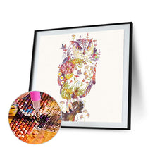 Load image into Gallery viewer, Flower Owl 50*50CM(Canvas) Full Round Drill Diamond Painting
