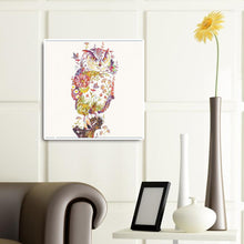 Load image into Gallery viewer, Flower Owl 50*50CM(Canvas) Full Round Drill Diamond Painting
