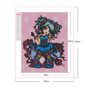 Big-Eyed Doll 30*40CM(Picture) Full Square Drill Diamond Painting