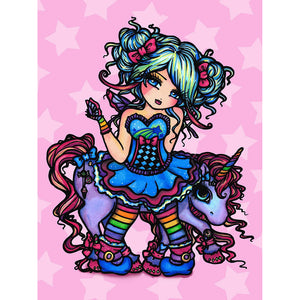 Big-Eyed Doll 30*40CM(Picture) Full Square Drill Diamond Painting